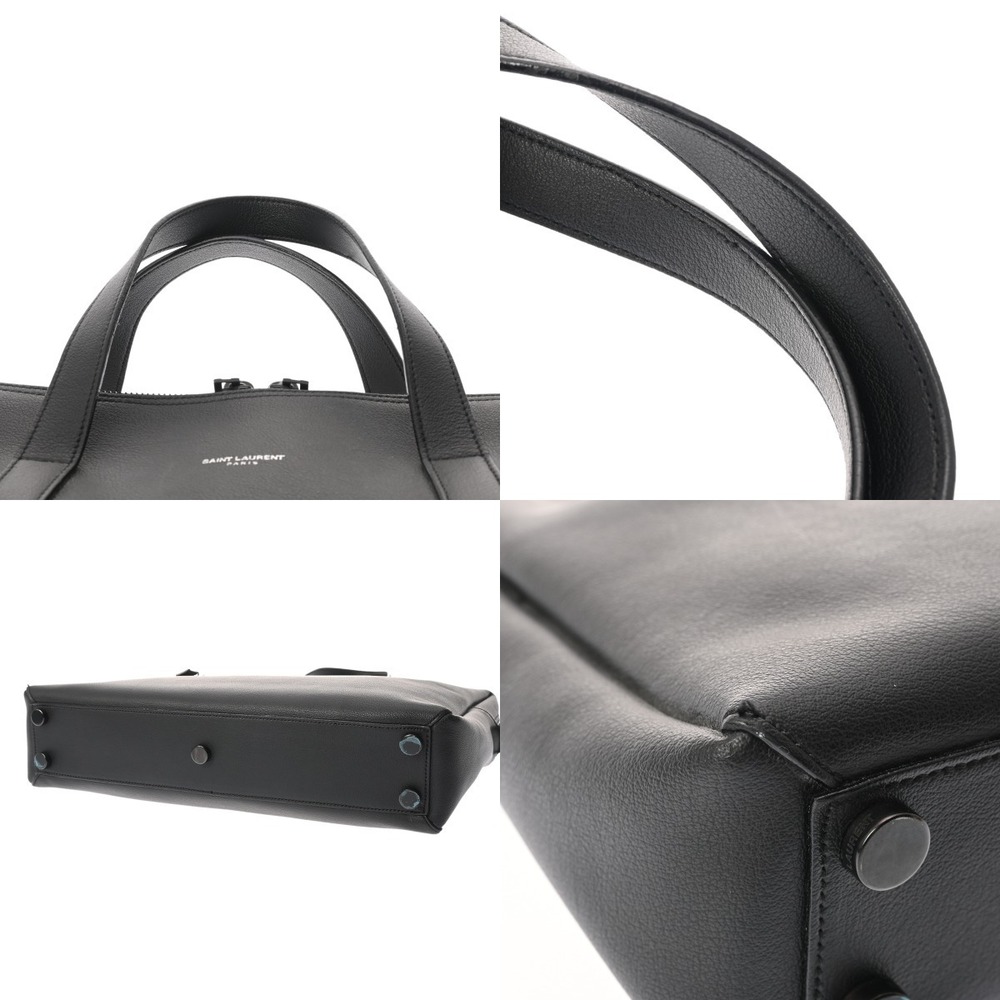 SAINT LAURENT black leather briefcase - Picture 4 of 10